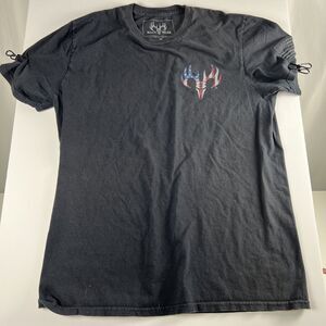 Men's Short-Sleeved Buck Wear T-Shirt Black Size M Live Free Take No Bull